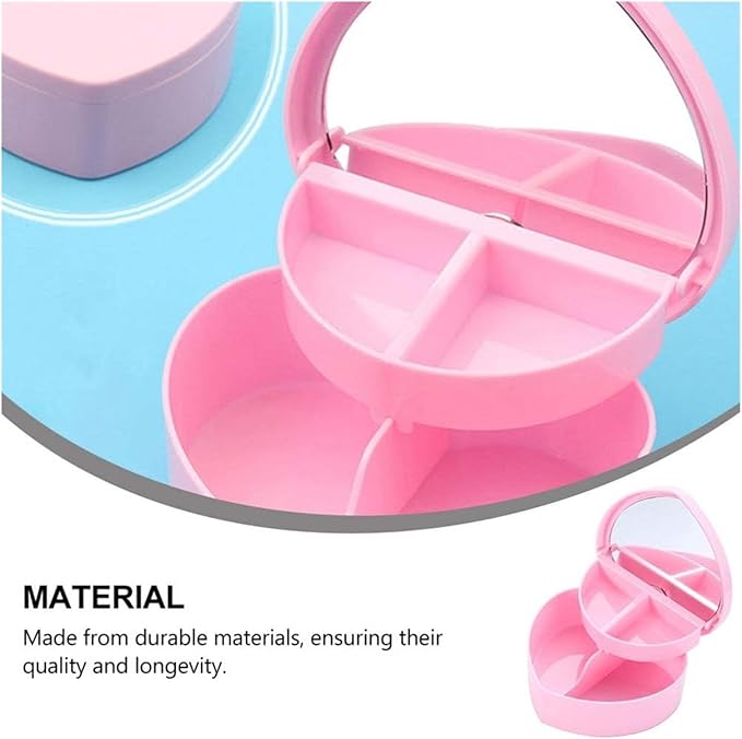Jewelry Box,Earring Organizer Box Romantic Jewelry Box Earrings Display Box Hair Clip Storage Box Jewelry Organizer Box with Heart Make Makeup Organizer Box