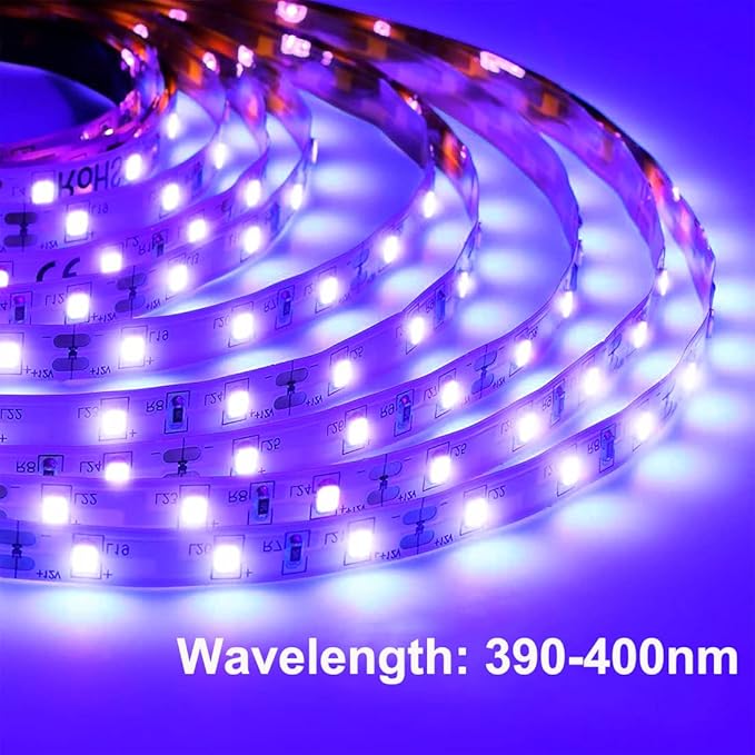 SUYOOULIN LED Strip Lights, SMD 2835 LED Strip, DC12V 1200LEDs 16.4Ft 26000LM High Density LED Light Strips Tube Waterproof IP67, 3 Times Brightness Than SMD3528 LED Strip, Purple