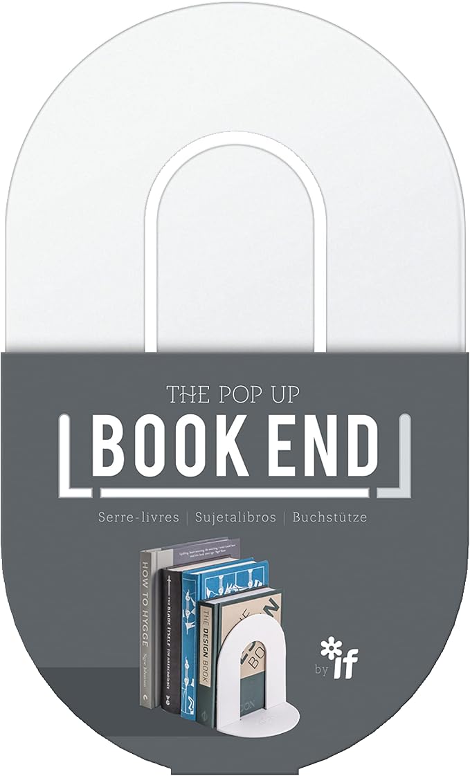 IF The Pop-Up Book End, Single Bookend, Contemporary Colours - White