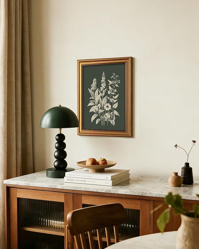 InSimSea Gold Framed Canvas Prints Wall Art, Vintage Floral Prints Decor, Floral Botanical Paintings Farmhouse Minimalist Wall Decor, Antique Pictures for Bedroom Living Room Shelf, 12x16inch
