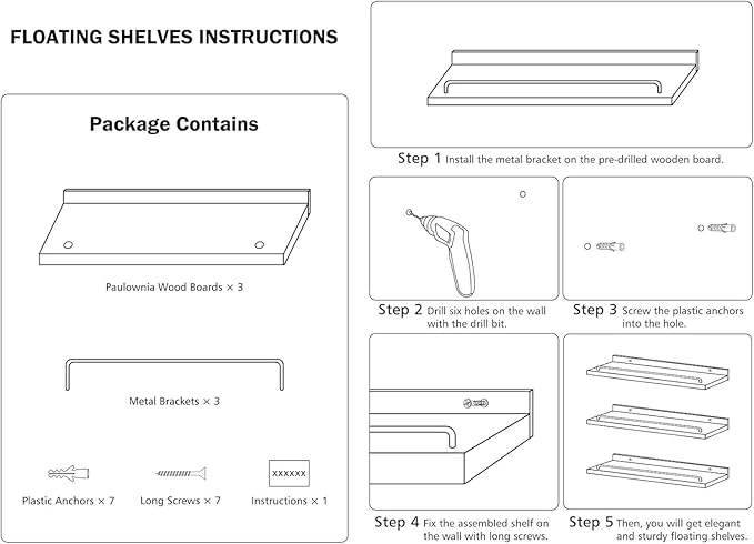 RYOFOBETTO Small Floating Shelf, 6 X 6 Inches Farmhouse Wall Shelves for Living Room, Bedroom, Picture Frames, Plants, Kitchen, Set of 3 (White)