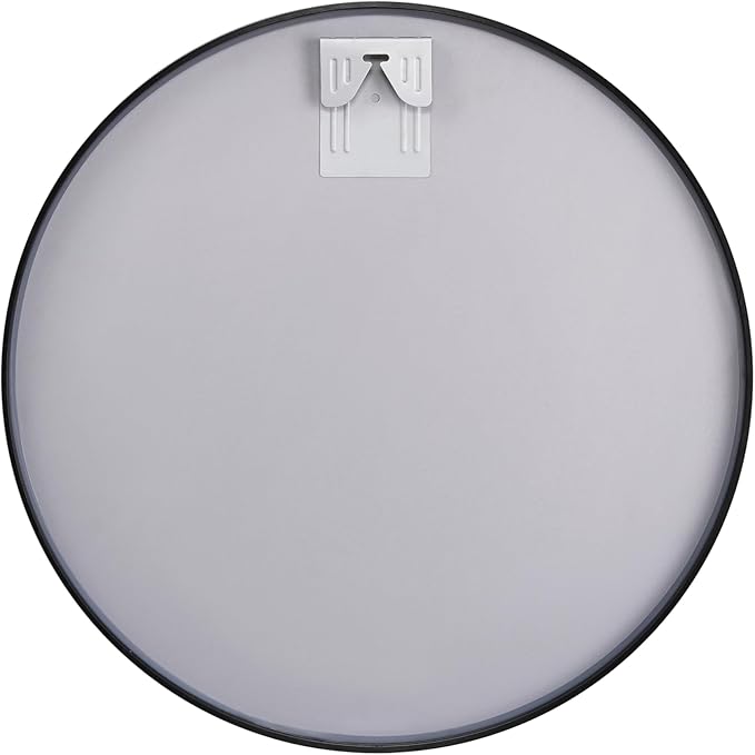 Itrue 30 Inch Round Wall Mirror, Brushed Black Metal Frame Circle Bathroom Vanity Mirror, Silver-Backed HD Glass Decorative Mirror for Over Sink, Bathroom, Living Room, Bedroom, Entryway