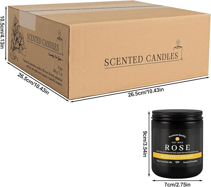 YOROXRG 9Pack Candles for Home Scented, Aromatherapy Candles Gifts Set for Men Candles Set, 63 oz 450 Hour Long Lasting Candles,Gifts for Mens Birthday,Christmas,Thanksgiving Anniversary Present