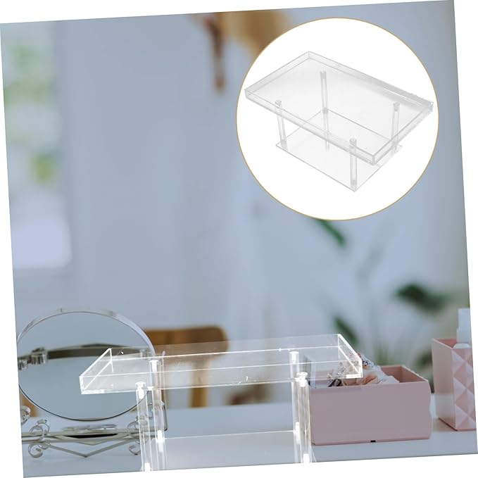 Alipis Transparent Cake Stand Perfume Stand Holder Clear Display Risers Makeup Perfume Organizer Jewelry Display Stand Cake Display Holder Toy Model Stand Acrylic Storage Rack Dessert