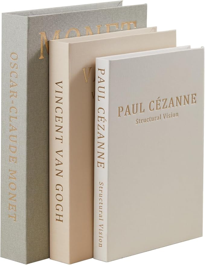 Aesthetic Decorative Books - Coffee Table Books Decor - Faux Decor Book Storage Box for Decoration - Set of 3 Linen Fake Book for Home Table Decor - Bedside Tables Decors - Home Room Bookshelf Decors with 9.06 x 6.3 x 0.984,9.84 x 7.09 x 1.18,11.02x 7....