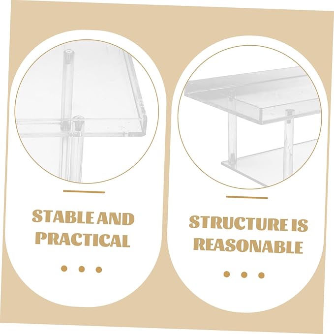 Alipis Transparent Cake Stand Perfume Stand Holder Clear Display Risers Makeup Perfume Organizer Jewelry Display Stand Cake Display Holder Toy Model Stand Acrylic Storage Rack Dessert