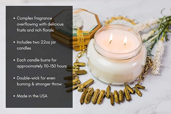 Tyler Candle Company French Market 22oz Candle, Pack of 4, Includes a Tyler Candle Company Match
