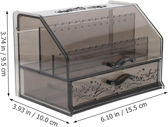 Multi-function Acrylic Jewelry Box Sturdy Drawer-type Cosmetics Organizer for Necklaces Earrings Bracelets and Accessories Lightweight and Portable Storage for Home and Travel