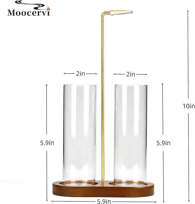 Incense Holder,2 in 1 Incense Sticks Burner Holder with Storage,Hang Upside Down Incense Holder for Sticks with Glass Ash Catcher for Meditation Yoga Spa Room Decor (Brown)