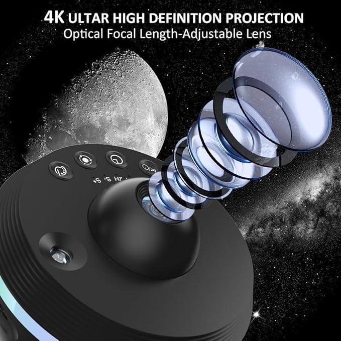 Galaxy Projector Pro for Bedroom, Planetarium Star Projector, Starry Sky Night Light with 13 Film Discs, Solar System Constellation Moon for Kids Bedroom Ceiling Home Living Room Decor Birthday Gifts