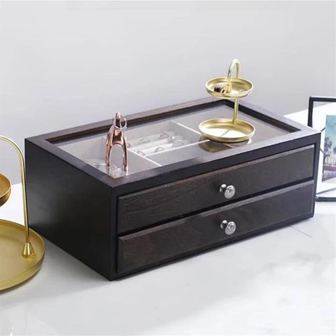 Ring Box Jewelry Storage Box Solid Wood Multi Layer Wedding Jewelry Storage Box Jewelry Organizer Exquisite Makeup Storage Ring Boxes for Jewellery
