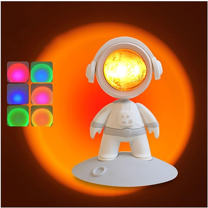 Sunset lamp Projector Sunset lamp Rechargeable Sunset Atmosphere Lamp, Photography Fill Light, Soft Bedside Lamp for Bedroom /339