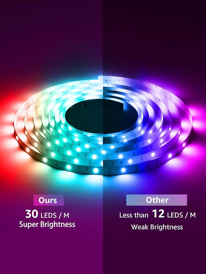 Ledagic Led Lights for Bedroom 50FT 450Leds Color Changing RGB Led Strip Lights Music Sync, Dimmable Led Light Strip with Remote, App Control, Super Bright Led Tape Light Party Room Gaming Accessories
