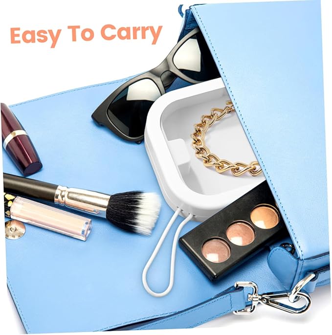 PartyKindom 4pcs Portable Jewelry Box Hair Tie Organizer Storage Box Earring Case and Cosmetic Organizer Multi-function Visible Earring for Travel Home Dressing Table White