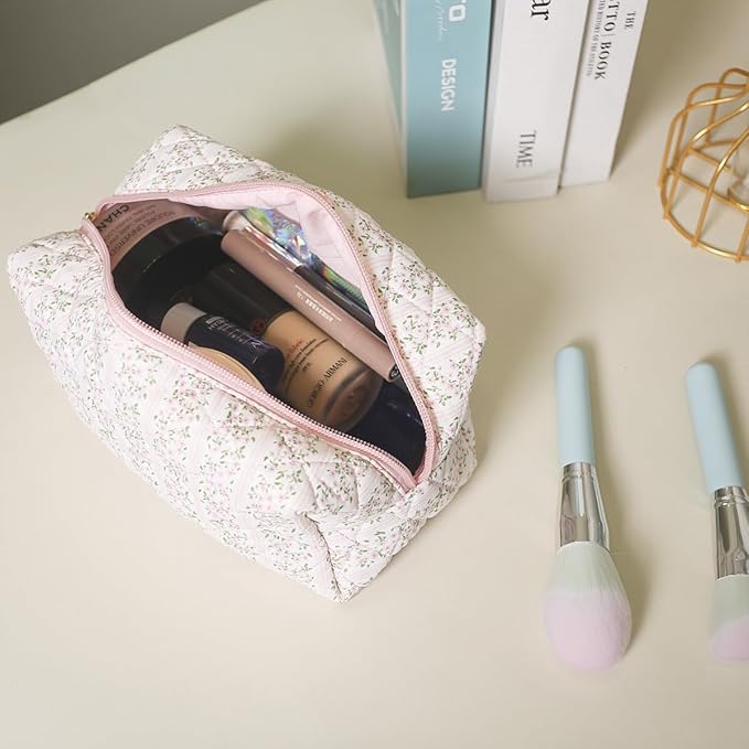 Pencil Case Office College School Storage Bag Pouch Holder Box Organizer Makeup Pouch Cosmetic Bag Aesthetic Cute Pen Case for Girls Boys Kids (I)