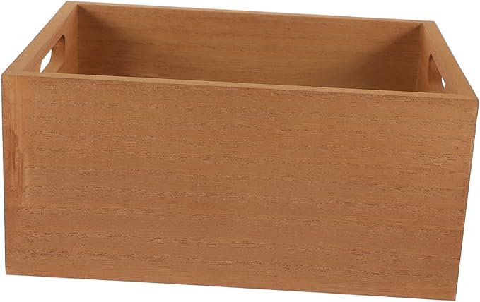 Holibanna Desktop Storage Box Rustic Wooden Organizer for Makeup Jewelry Sundries Compact Design Sturdy Vintage for Home Office for Toys Miscellaneous Items