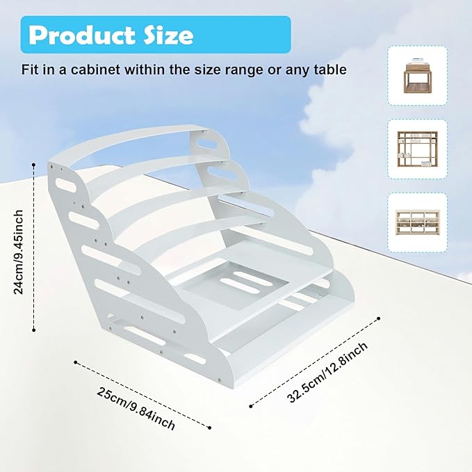 for Tonie Shelf Magnetic, Metal Shelf for Toniebox, Tonies Storage for Tonie Figures 30-50pcs in Children’s Room Decoration for Children to Play and Collect, White