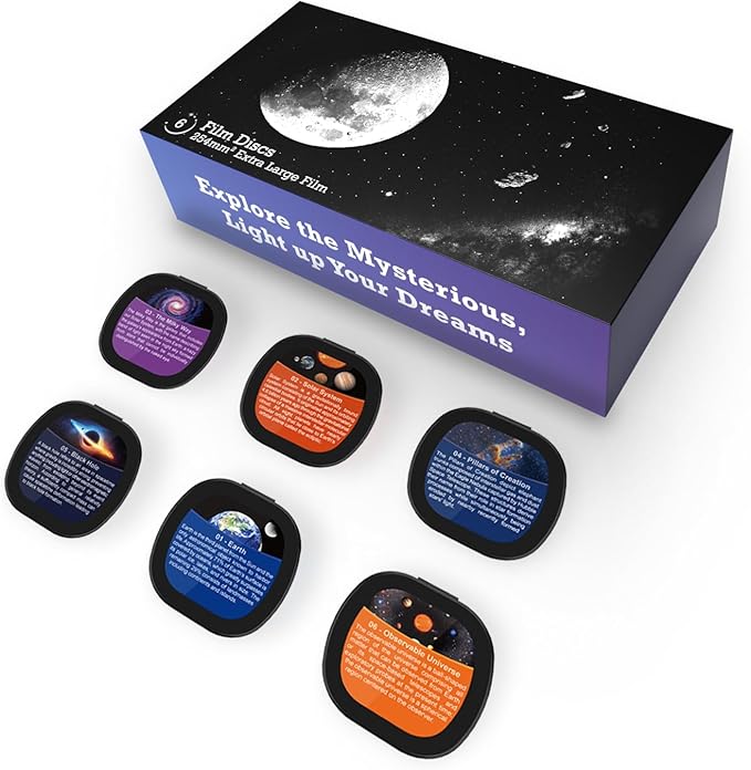 Set of 6 Replaceable Galaxy Projector Disc – for Samosvit Home Planetarium Galaxy Projector with Meteor Effect – Gift for Kids (Cosmic Nebulas 1/6) Galaxy Disc