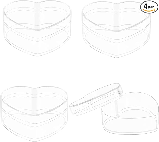 KissYou Acrylic Box Clear Box with Lid Acrylic Candy Box Jewelry Storage Display Boxes for School Wedding Birthday Graduation Party Favor