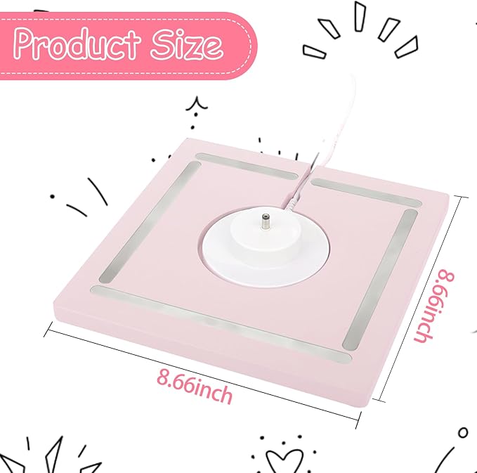 Taladad for Tonie Shelf, Tonies Storage for Toniebox 1 and Toniebox 2 Tonie Figures Creative Tonies Magnetic Shelf for,Tonie Box Player 10-30 Characters (Pink)