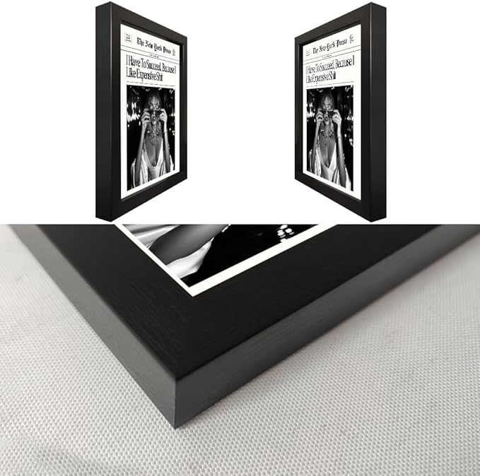 Framed New York Trends Wall Art Black And White Bedroom Decor Girl Room Decor Retro Newspaper Posters Fashion Magazine Headline Aesthetic Print