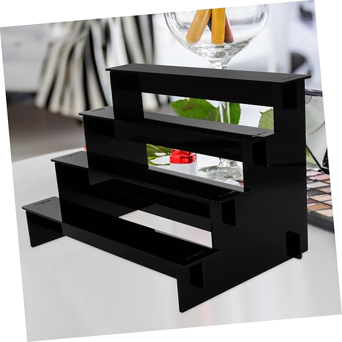 Black Perfume Organizer Shelf for Perfumes Skincare and Makeup Display Multi-Functional Storage for Bathroom and Vanity