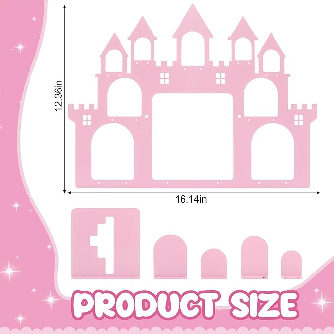 Taladad for Toniebox 2/1 Tonie Shelf Wall Mounted Set,Tonies Figures Tonies Storage,Magnetic Floating Shelves Compatible with Tonie Box Player Character for Kids Room Castle