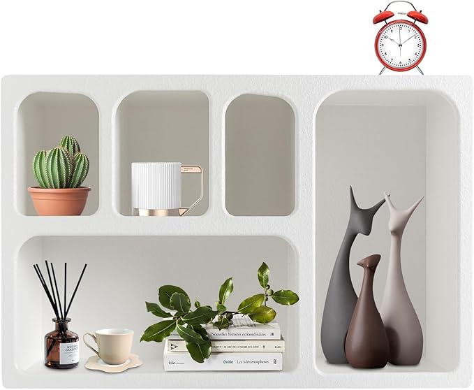 Storage Cabinet, Arched Bathroom Wall Cabinet Modern Wall Shelves Wall Mounted Storage Cabinet Organizer for Bedrooms, Kitchens, Study Rooms, Living Rooms, Bathrooms