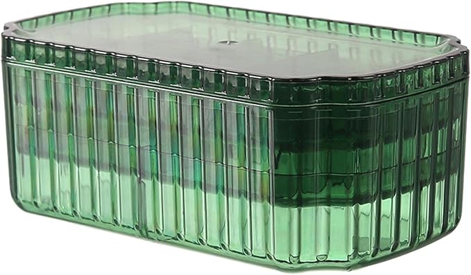 Cosmetic Case Jewelry Box Makeup Case Organizer - Stackable Removable 3 Layer Jewelry Display Case for Rings Bracelets Necklaces