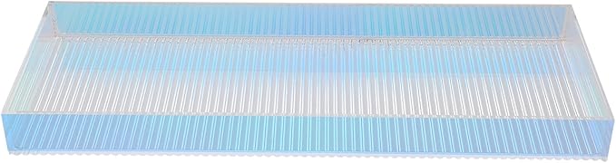 Housoutil Acrylic Makeup Tray Small Vanity Organizer Perfume Holder Tray Cosmetic Storage for Bathroom Countertop and Dresser Desktop