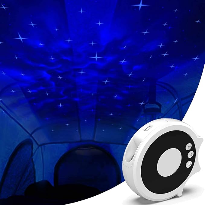 Starry Star Projector, Galaxy Night Light, Star Light Projector for Bedroom Decoration, Party Ambiance Enhance with Unique Cross Star and Cloud