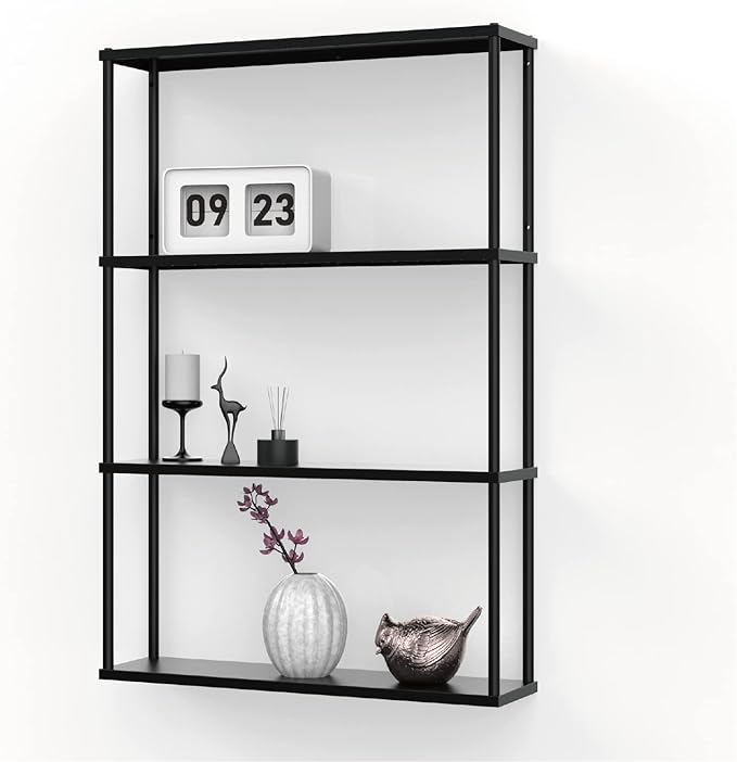 Mango Steam Wall-Mounted Steel Shelving Unit for Kitchen, Storage or Display Use - (36" H X 24" W X 6" D)