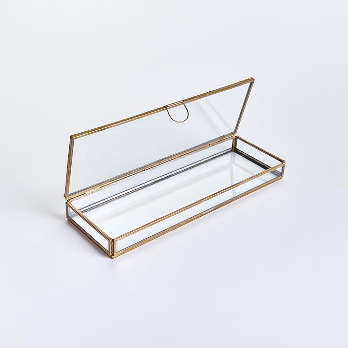 NAPA Home & Garden, LEIDA DISPLAY BOX LARGE, The size is: 12'' x 4'' x 1.25'', Antique Brass