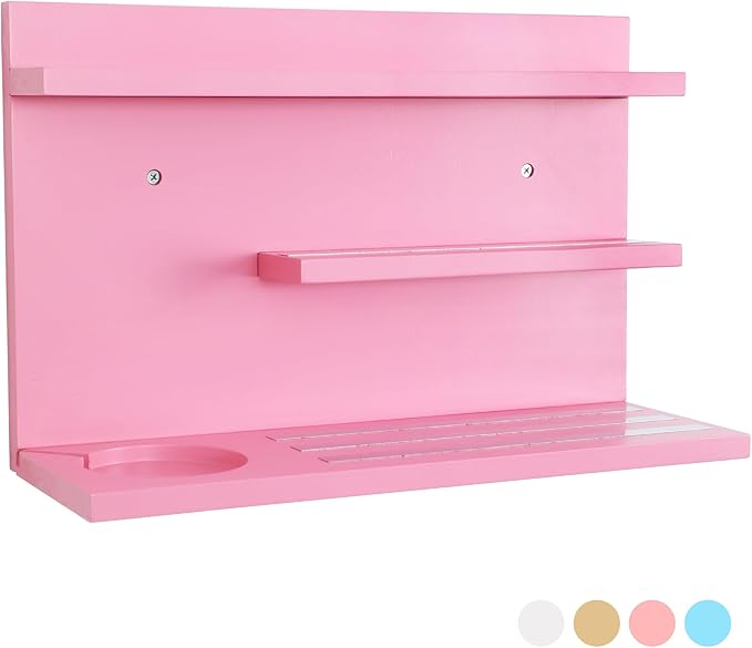 PHOENANCEE for Tonies Shelf Magnetic,for Toniebox Figures Storage Display Shelf 40-48 Character,Wall Floating Shelves Wooden,Compatible Charging Station for Children Kid's Room,Pine,3 Tier