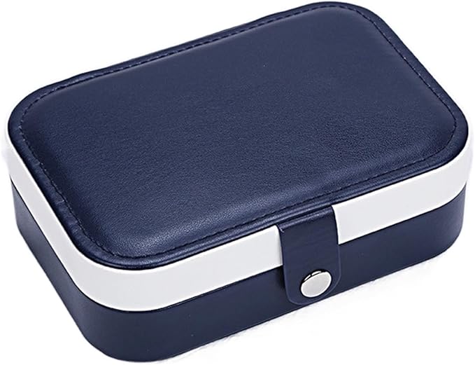 Jewelry Box Portable Travel Jewelry Organizer Necklace Ring Earring Storage Box Double Layer Household Jewelry Box Makeup Organizer for Rings Necklaces Bracelets Earrings ( Color : C , Size : 16*11.5*