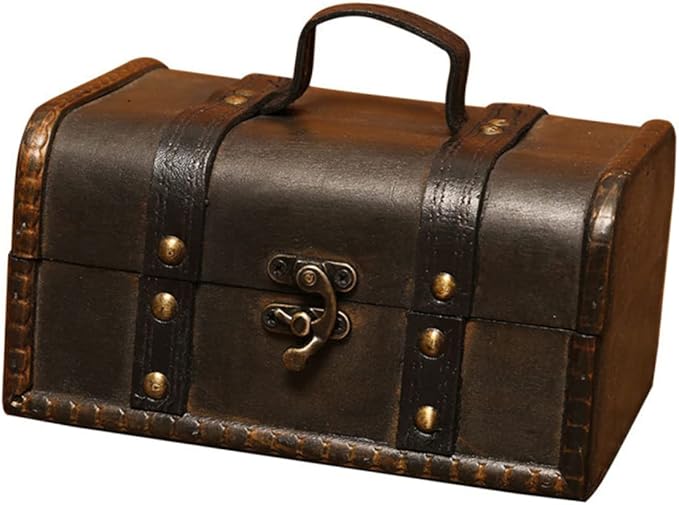 1pc Vintage Wooden Jewelry Storage Box Elegant European Style Makeup Organizer for Home Bedroom Container for Cosmetics and Items Grey
