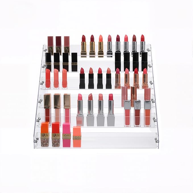 Perfume Organizer, 4 Tier Acrylic Display Shelf Risers Display Stands Perfume Stand Makeup Organizer Cupcake Stand Sticker Display Card Stands For Perfumes Cosmetics Jewelry Toys Display