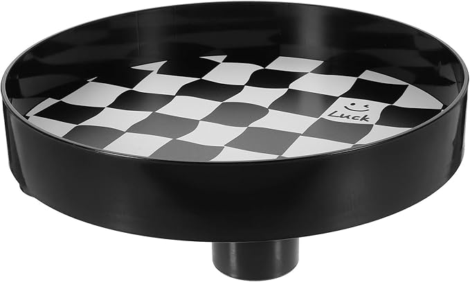 Veemoon Black and White Chessboard Pattern Decorative Storage Tray Large Organizer Plate for Jewelry Perfume Makeup Bathroom Vanity and Desktop Accessories