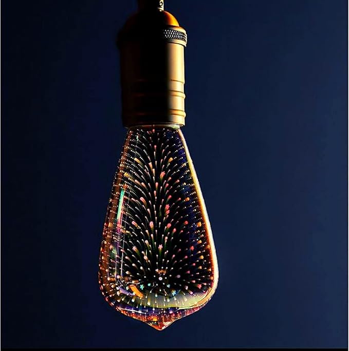 Feit Electric Infinity 3D Fireworks LED Light Bulb, ST19 LED Bulb, ST19/PRISM/LED,1 Count (Pack of 1), Multicolor | Pack of 2