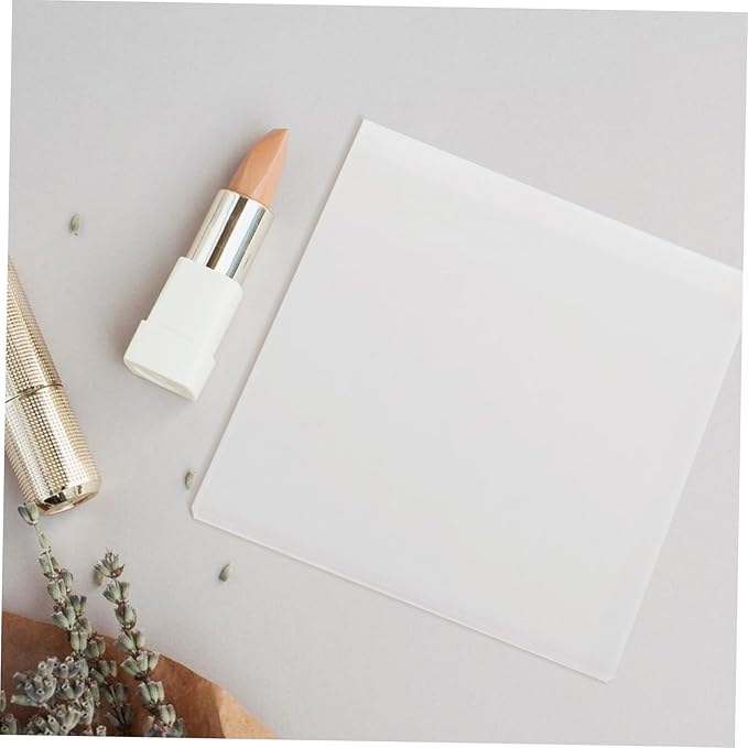 Baluue Makeup Display Stand Acrylic Display Block Base Square Pedestal for Cosmetics Organizer Jewelry Statue Storage