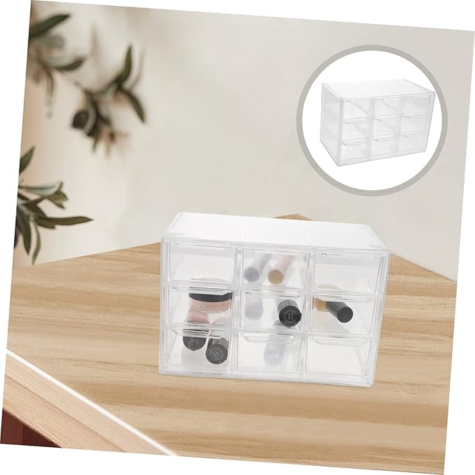 DOITOOL Multi-grid Jewelry Storage Box Photo Makeup Organizer Desk Accessories