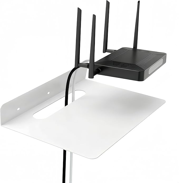Steel Floating Shelves for Wall,Small Wall Shelf，Bookshelf Living Room Bedroom Home Office Bathroom，Little Mini Tiny Display Hanging Shelves for Books/Storage/Room Decor (White 9.06x6.5in)