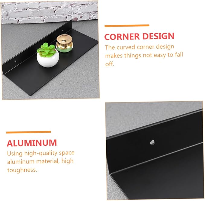 Makeup Organizer Wall-mounted Storage Brackets Toiletry Storage Vase Holders Tissue Box Easy Install Black Multipurpose