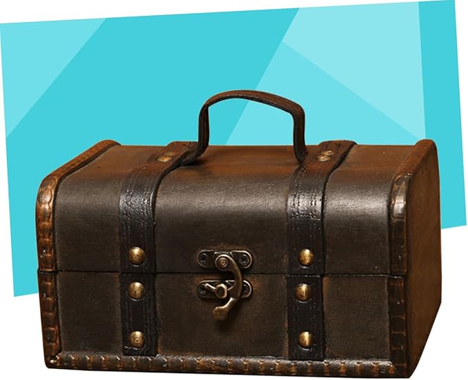 IMIKEYA Wooden Storage Boxes 1pc Box Wooden Treasure Chest Jewelery Organizer Wood Jewelry Boxes Makeup Storage Organizer Jewelry Wood Container