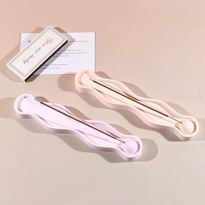Wave Shaped Incense Holder Resin Mold, Incense Burner Stick Base Mold for Home Office Decor