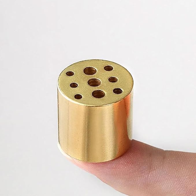 Large Brass Incense Holder with 9 Holes, Incense Stick Holder for Meditation Yoga Relaxation, Alloy Burner for Traditional Japanese Nepal Sticks, Home Office Decor