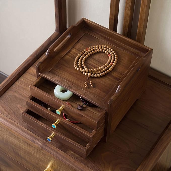 Makeup Organizers Jewelry Box Storage Box Multi-Layer Drawer Jewelry Box Wooden Box Can Store Display Ring Bracelet Necklace Earrings Watch Jewelry Case