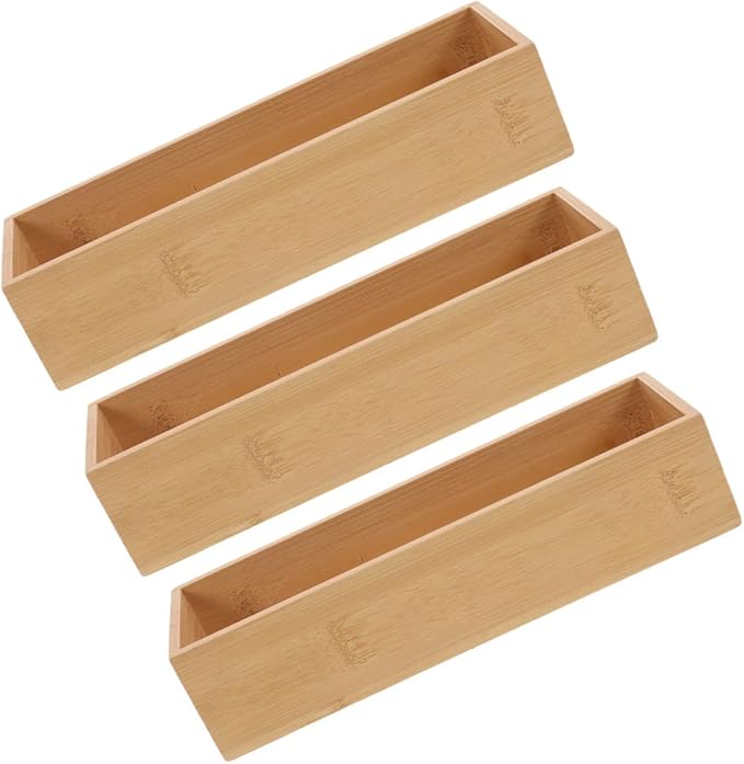 VOSAREA 3pcs Storage Box Lidless Organizer for Makeup Kitchen Utensils and Bathroom Essentials Modern Minimalist Design for Home Organization