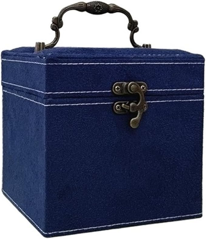 Makeup Organizer Jewelry Storage Box Jewelry Box Simple Storage Box Multi Functional Jewelry Box Three Layer Jewelry Box Storage Box (Color : B, Size : 4.7 * 4.7 * 4.7in)