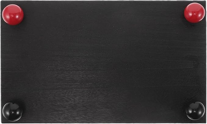 DOITOOL Wooden Rectangular Vanity Tray Medium Black Perfume Organizer Tray Makeup Display for Bathroom Dresser and Home Decor